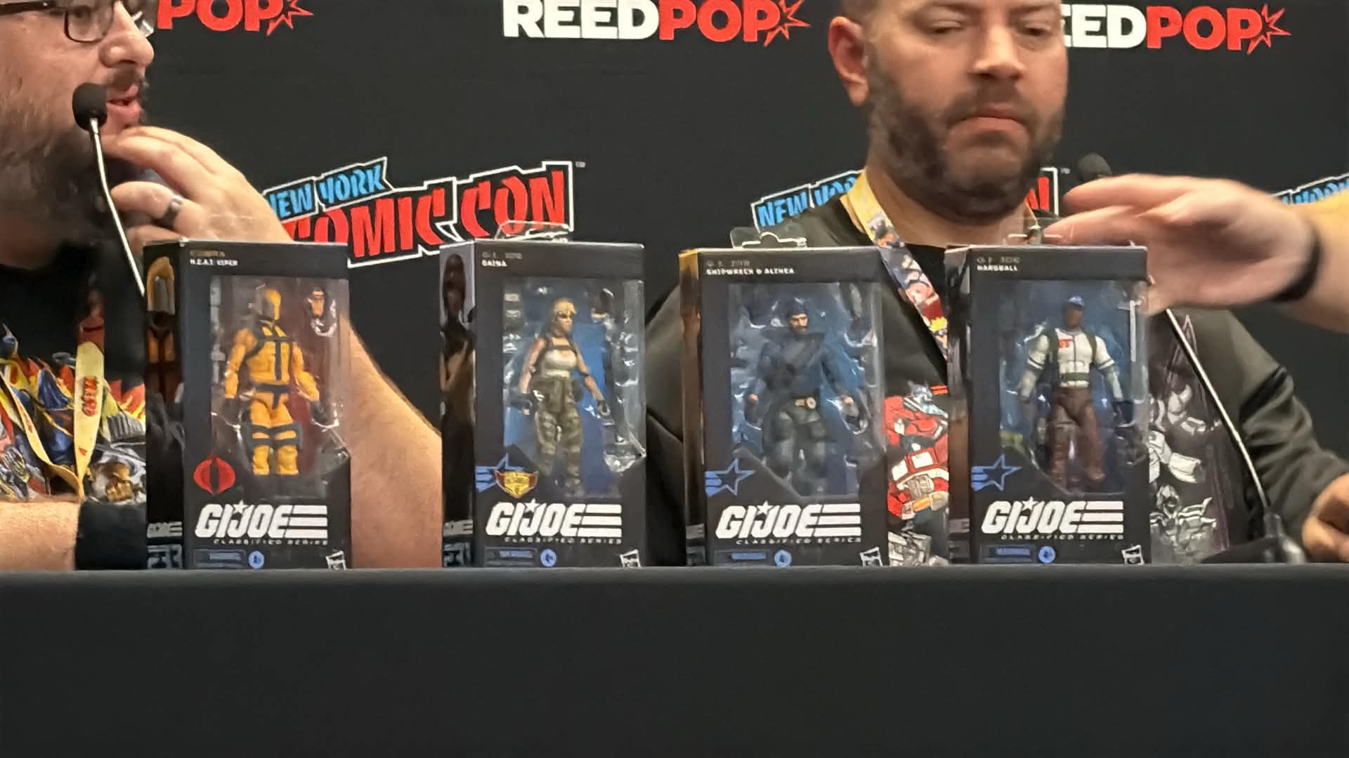 NYCC 2026 G.I. Joe Classified Series 2027 Wave 1 figures H.E.A.T. Viper Daina Shipwreck and Hardball at Hasbro panel