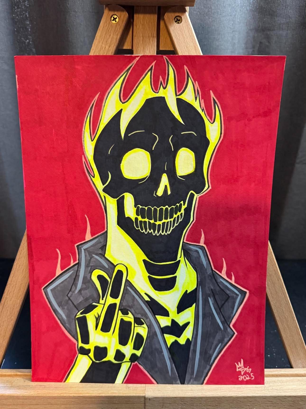 Danny Givens Ghost Rider original artwork $35