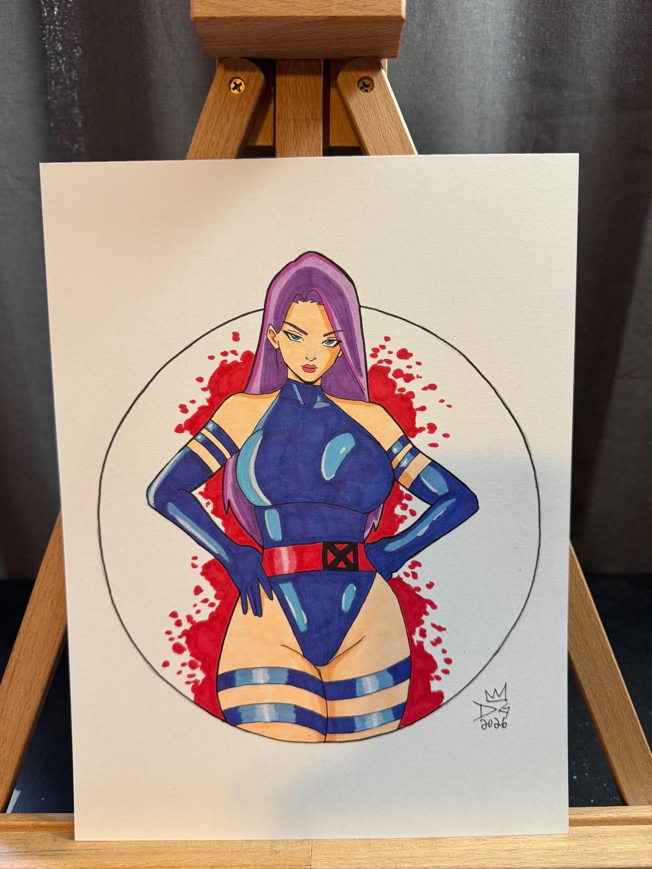 Danny Givens Psylocke X-Men artwork $35