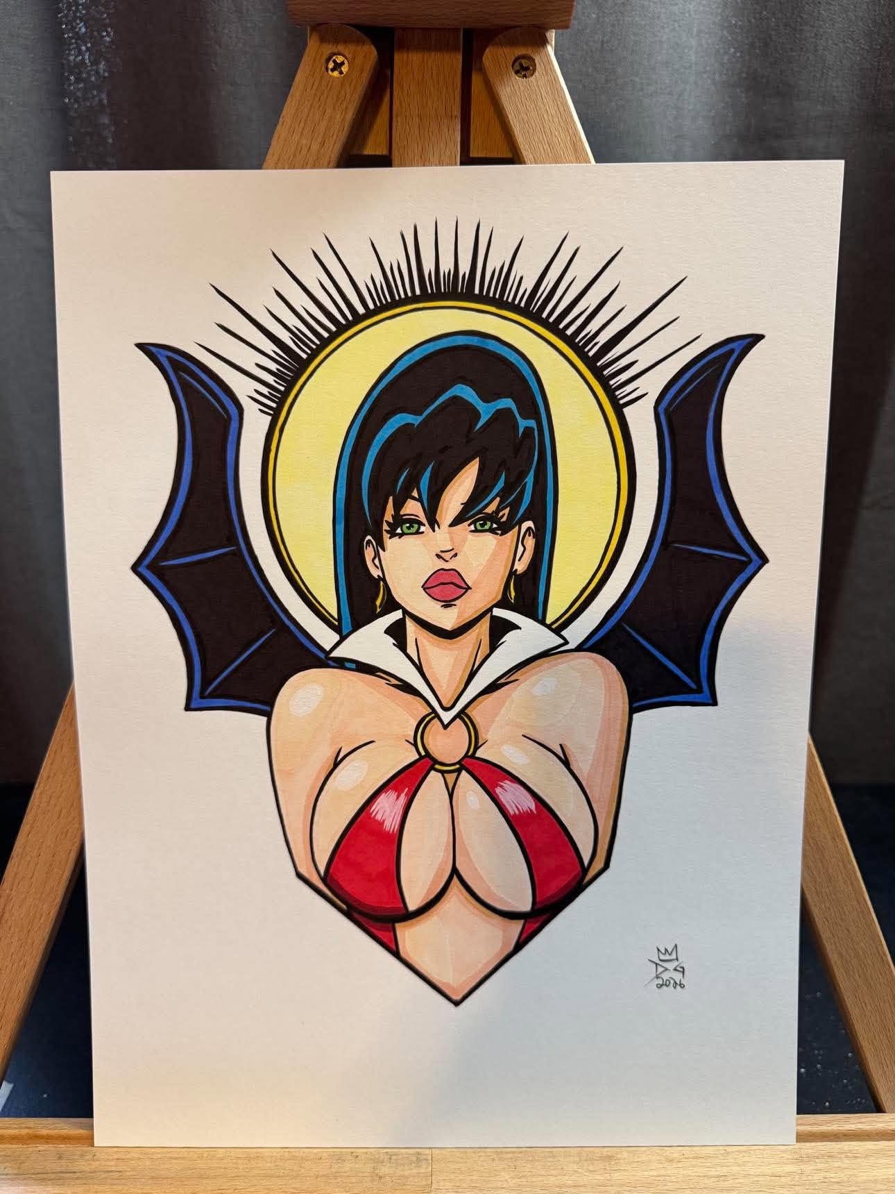 Danny Givens Vampirella horror comic artwork $35