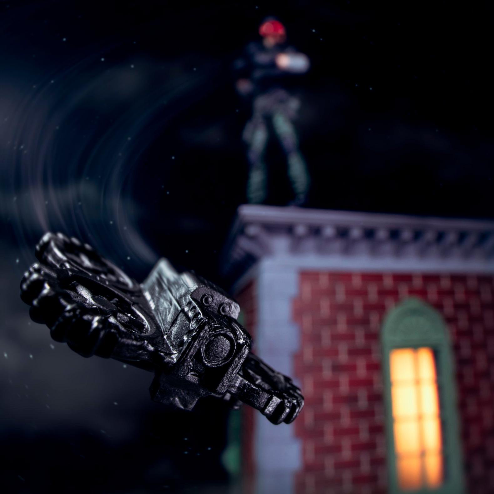 GI Joe Classified Night Force reconnaissance drone flying at night